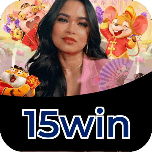 Interface do aplicativo 15win mostrando jogos disponíveis no iOS e Android